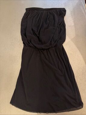 Sweet Pea by Stacy Frati Strapless Black Gathered Bodice Dress